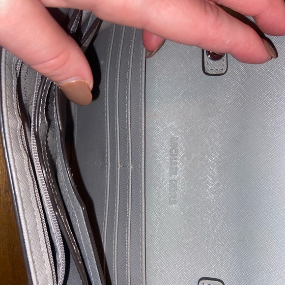 Michael Kors 8” gray envelope purse - Picture 5 of 6